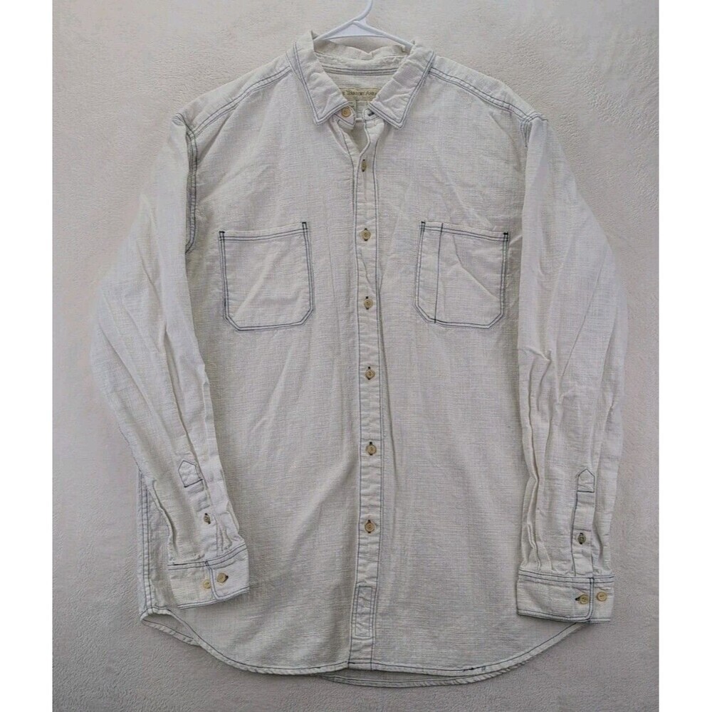 The Territory Ahead White 100% Cotton Button Down Long Sleeve Shirt Size XL